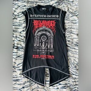 Killstar top unisex Red and Black medium high low